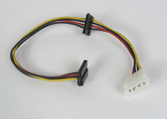 Dual SATA Power Adapter Inline Cable